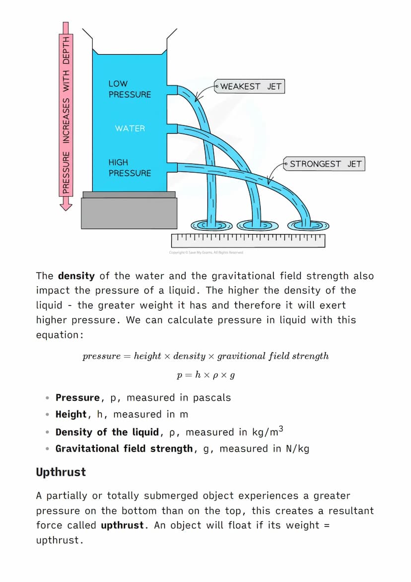 1.5.5 Pressure and Pressure Differences in
Fluids
Physics MOC
Pressure in a Fluid
Fluids are substances that can flow, either liquids or gas