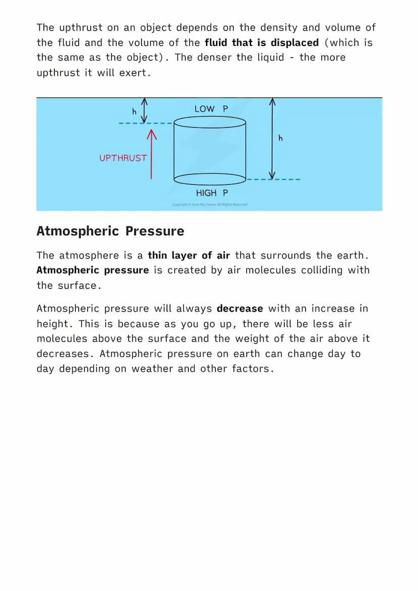 1.5.5 Pressure and Pressure Differences in
Fluids
Physics MOC
Pressure in a Fluid
Fluids are substances that can flow, either liquids or gas