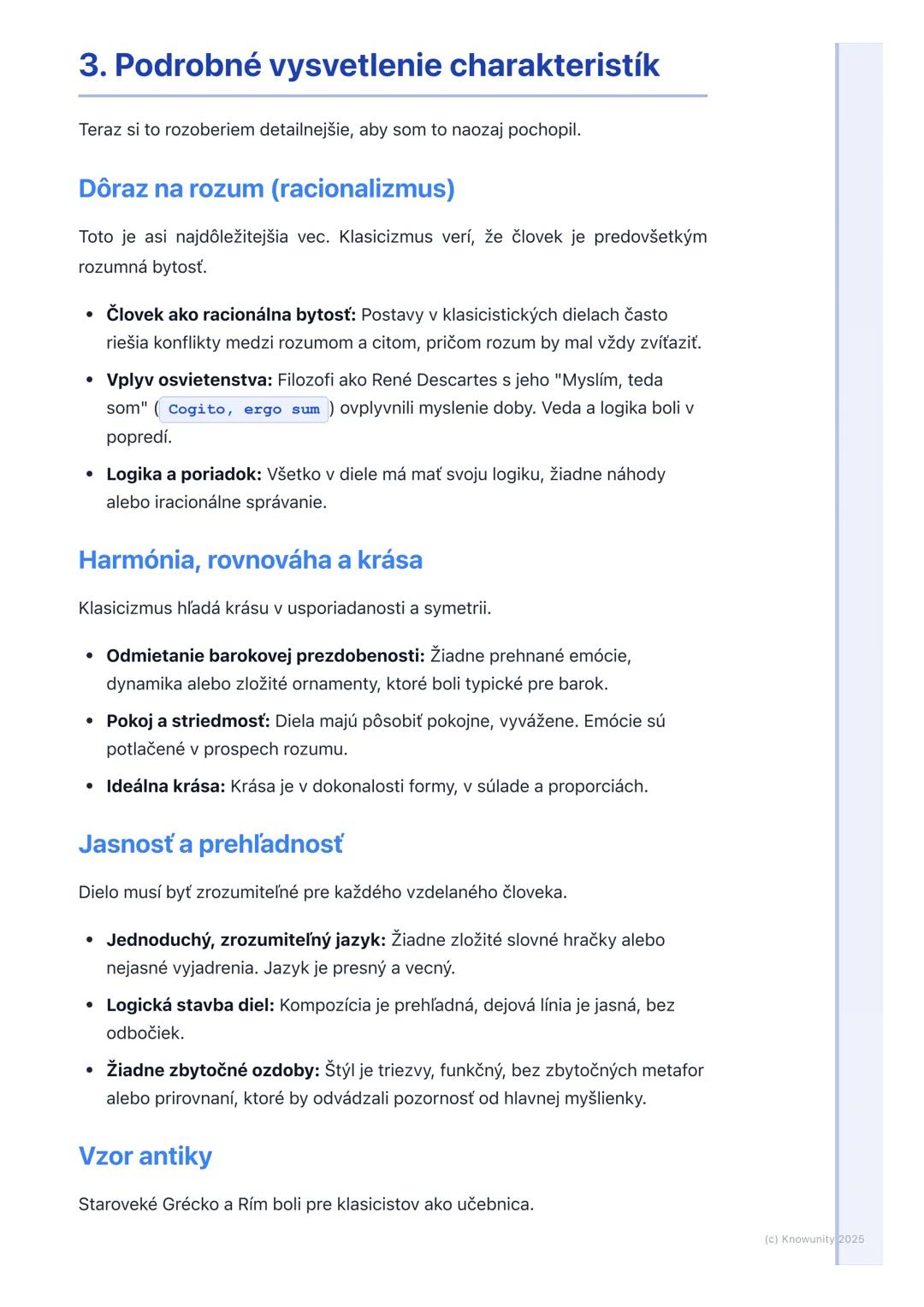 # Charakteristika klasicizmu

## 1. Úvod do klasicizmu

Klasicizmus je rozsiahly umelecký a literárny smer, ktorý sa objavil v 17. storočí
v