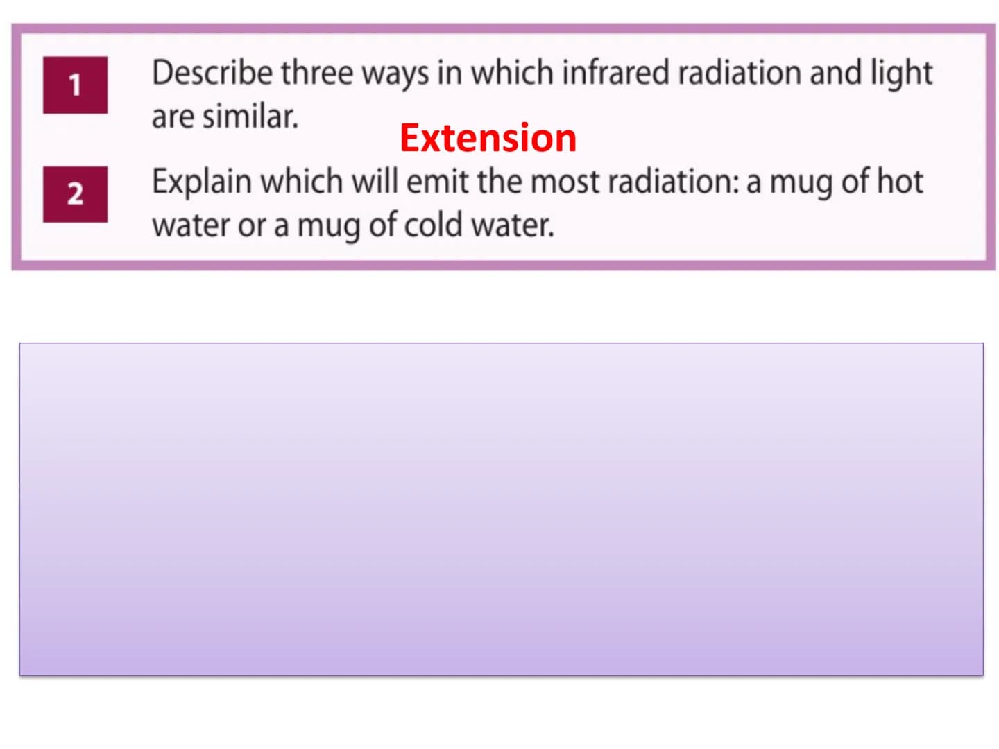 24/01/2021
2
c/w
8Kb Transferring Energy
LOS: To be able to: Describe how energy is transferred in
conduction, convection and radiation.
Exp