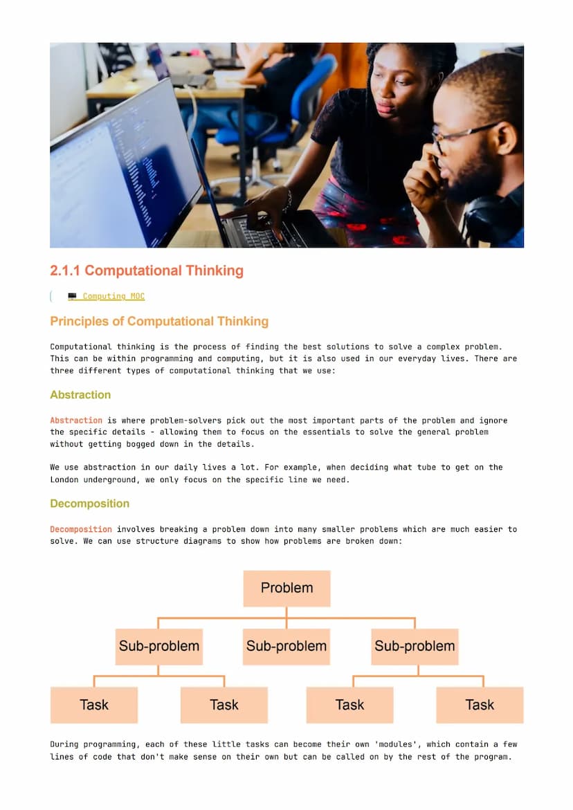 Computing Paper 2
Reuben Cowell འ་འ་་ག་་་་་་།།རྒྱུད་འ}
2.1.1 Computational Thinking
Computing MOC
Principles of Computational Thinking
Compu