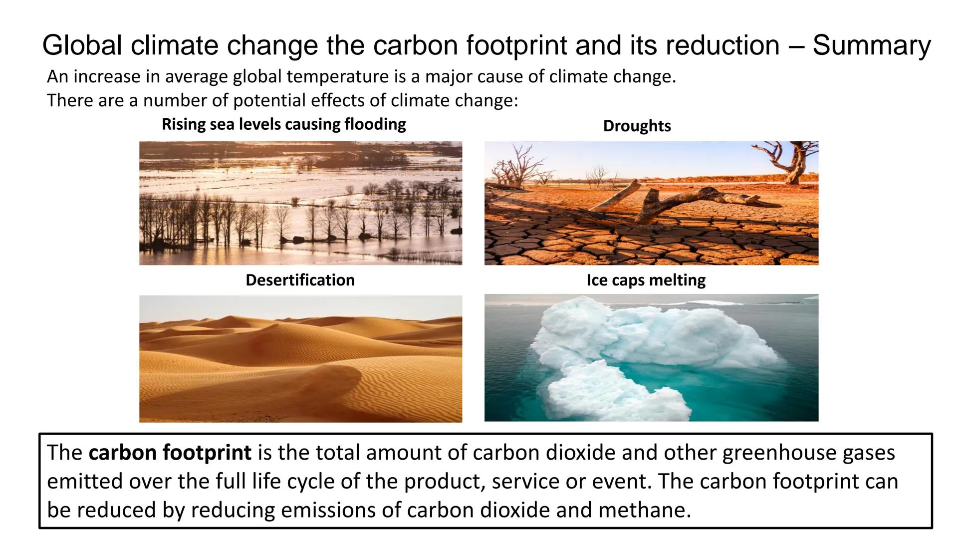 Greenhouse gases
Greenhouse gases in the
atmosphere maintain
temperatures on Earth
high enough to support
life.
Water vapour (H₂O),
carbon d