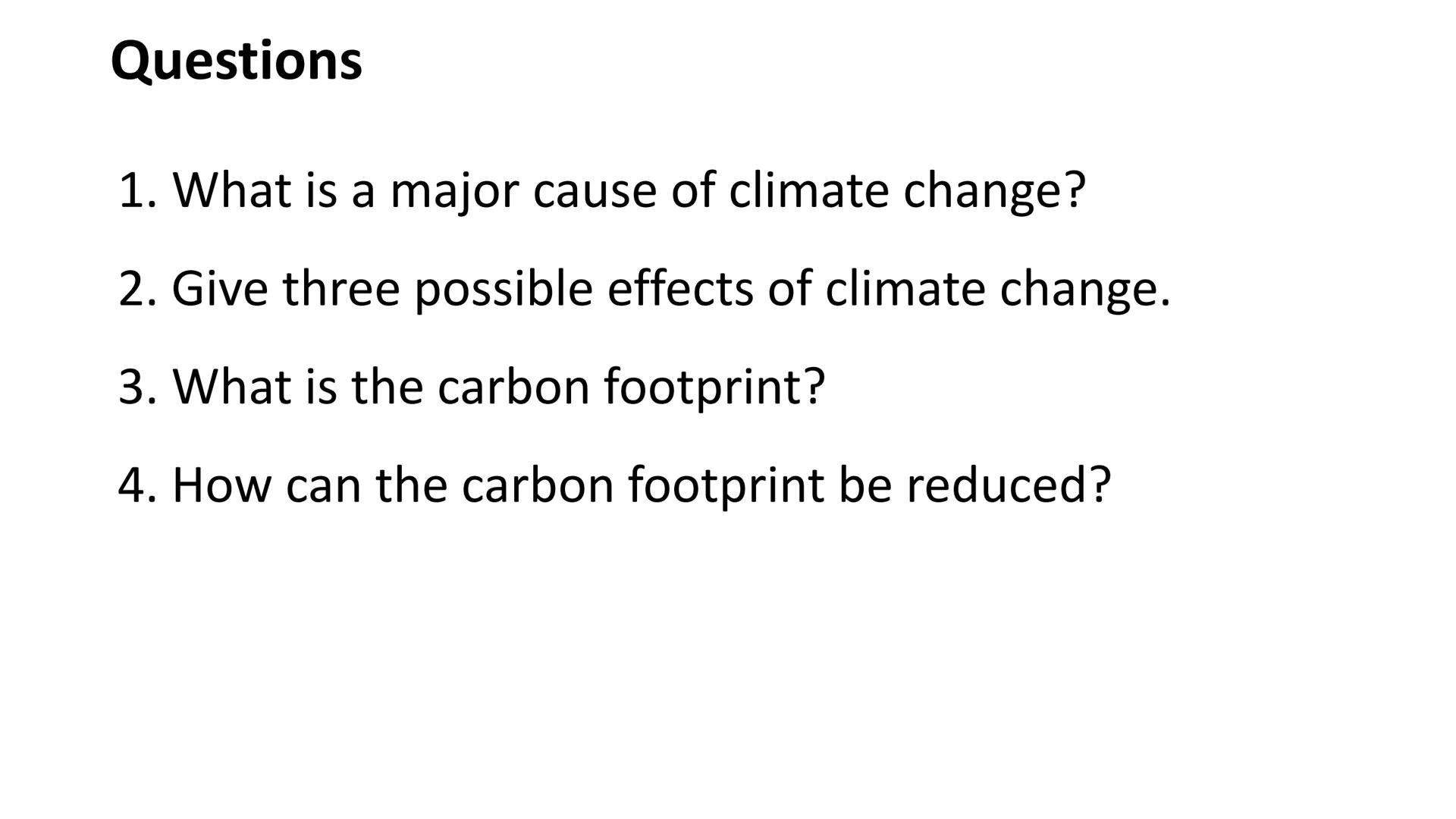 Greenhouse gases
Greenhouse gases in the
atmosphere maintain
temperatures on Earth
high enough to support
life.
Water vapour (H₂O),
carbon d