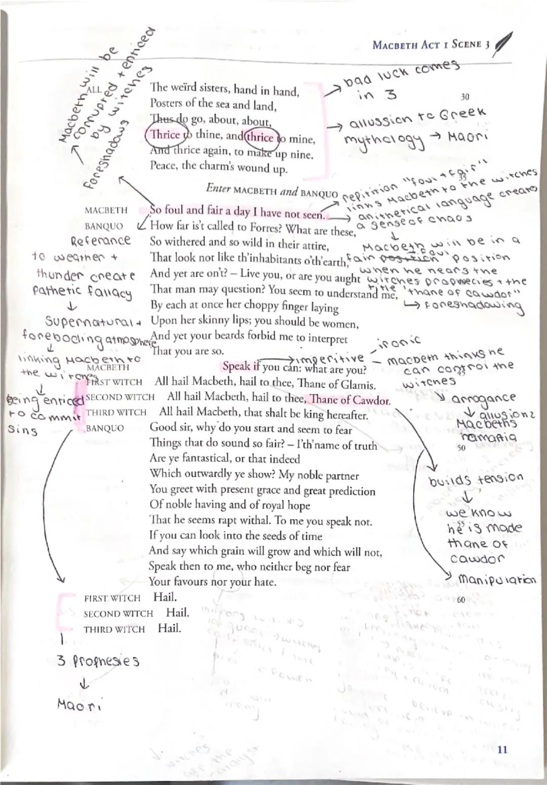 Act 1 Scene 3
A heath
Thunder. Enter the three WITCHES
MACBETH ACT. I SCENE 3
witches
FIRST WITCH
SECOND WITCH Killing swine.
THIRD WITCH
Wh