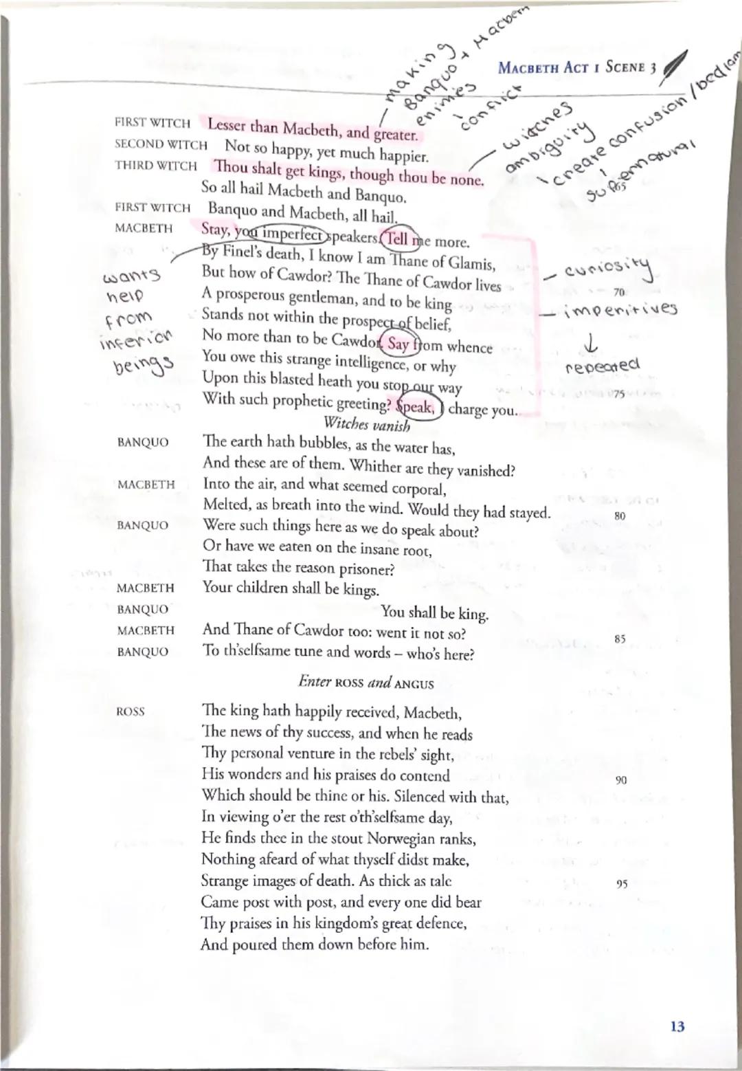 Act 1 Scene 3
A heath
Thunder. Enter the three WITCHES
MACBETH ACT. I SCENE 3
witches
FIRST WITCH
SECOND WITCH Killing swine.
THIRD WITCH
Wh