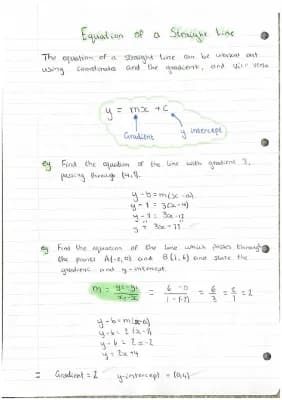 Know Equation of a Straight Line thumbnail