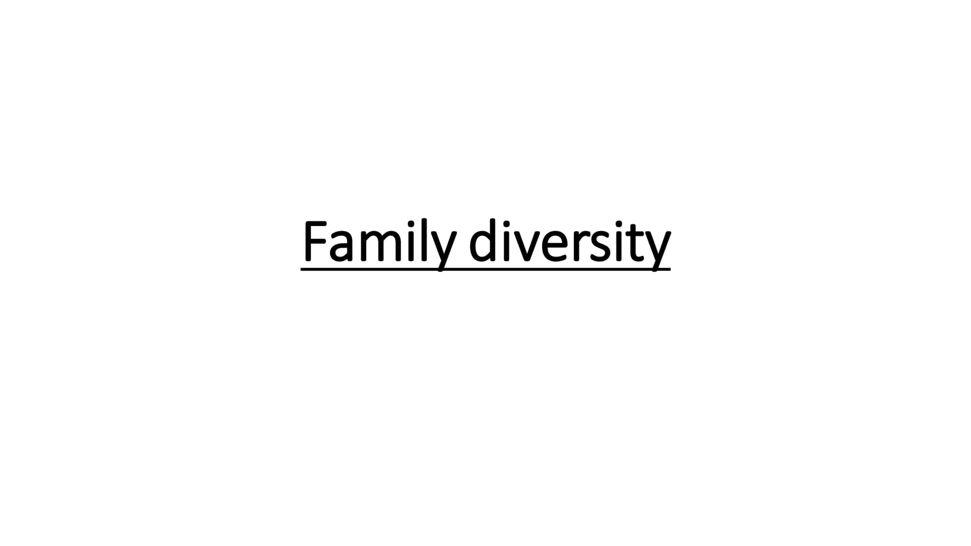Family diversity ●
●
●
Parsons argues there's a functional fit between
the nuclear family and modern society.
He sees this family as the bes