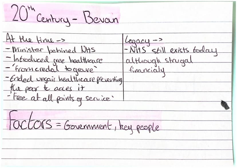 20th century - Beveridge
At the time ->
1942 bevarage report!
1> welfare changed to end poverty of National insurance
-Coincided with ww2
-S