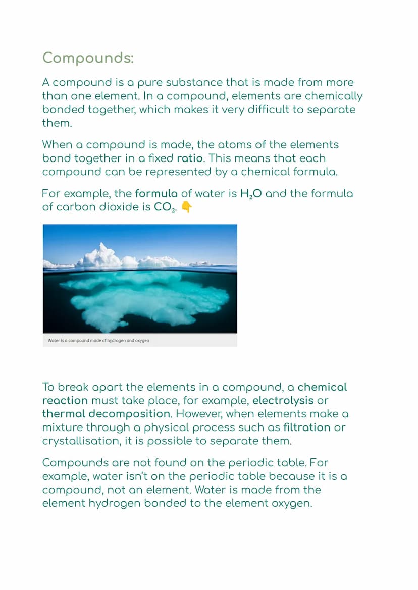 Elements, Compounds And
Mixtures:
Written By: Study.Life**
Key Points:
• Everything in the known universe is made up of the
elements found o