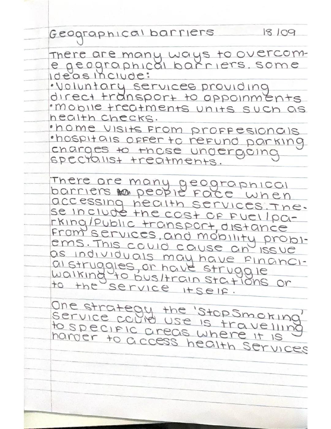 Understanding Geographical Barriers in Health & Social Care