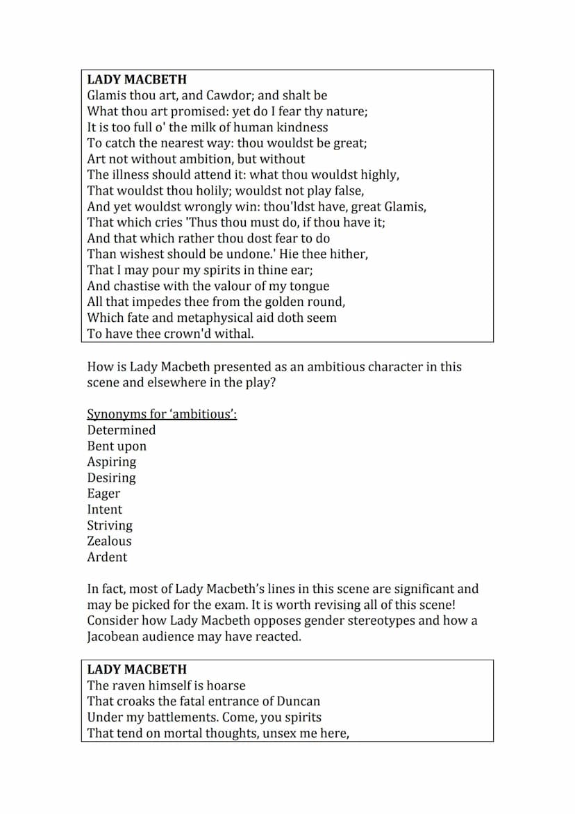 Shakespeare's
'Macbeth'
The best bits'
booklet Act 1
Act 1 Scene 1: The witches 'Fair is foul, and foul is fair' is an example
of a paradox.