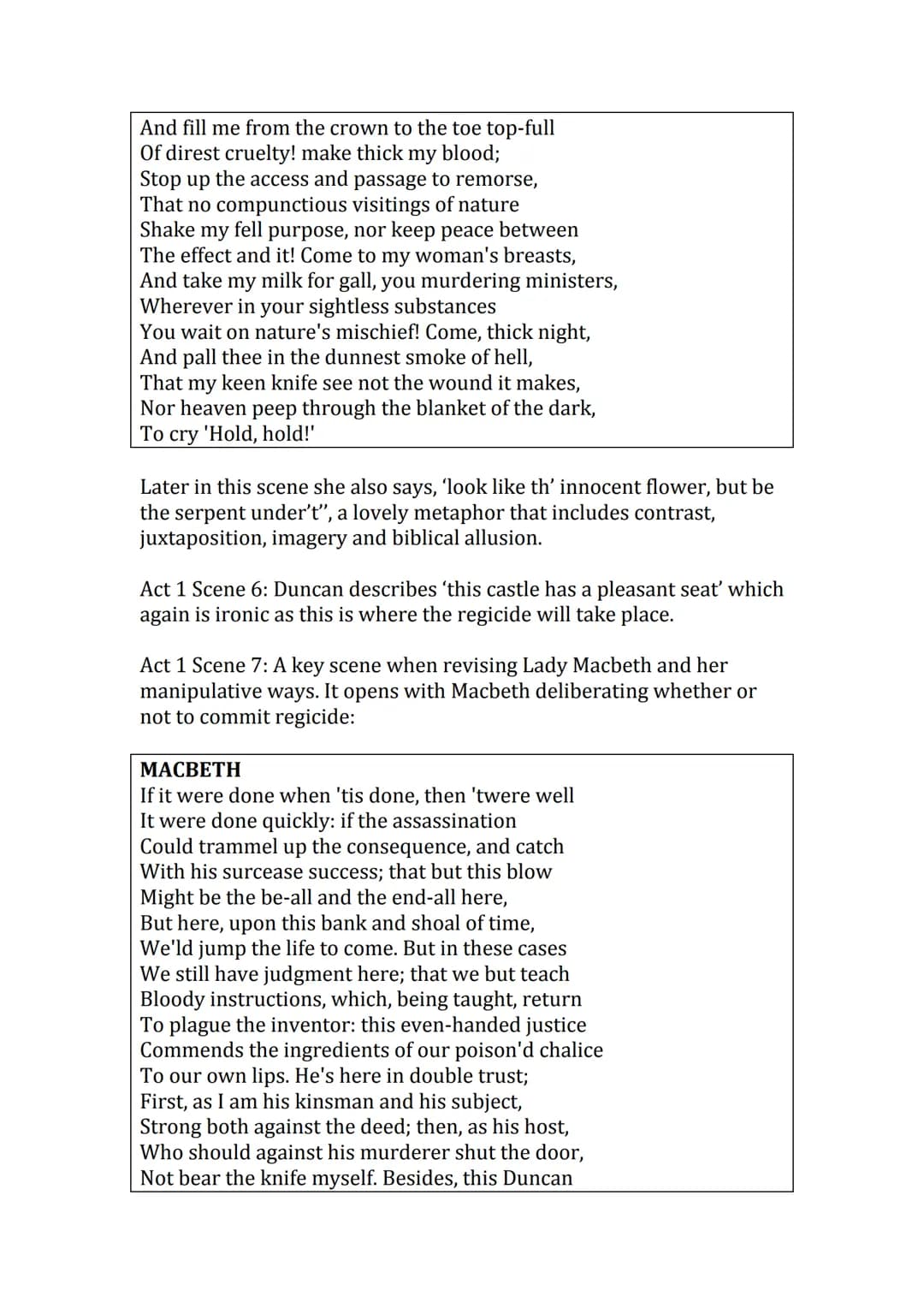 Shakespeare's
'Macbeth'
The best bits'
booklet Act 1
Act 1 Scene 1: The witches 'Fair is foul, and foul is fair' is an example
of a paradox.