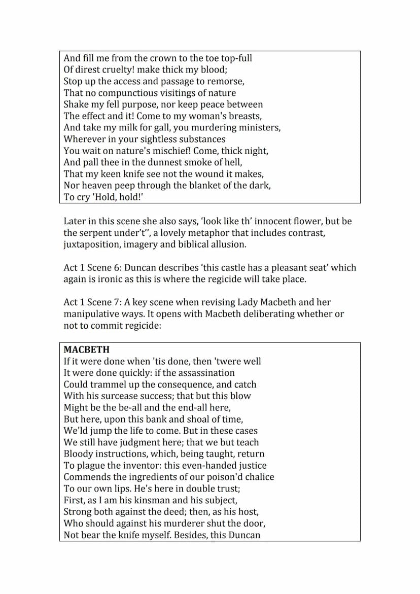 Shakespeare's
'Macbeth'
The best bits'
booklet Act 1
Act 1 Scene 1: The witches 'Fair is foul, and foul is fair' is an example
of a paradox.