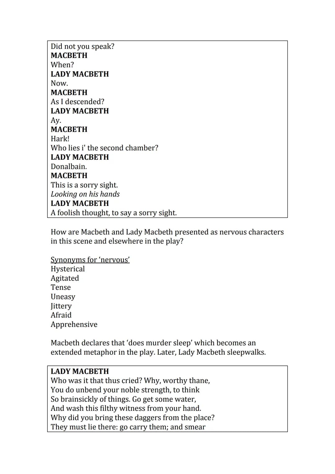 Shakespeare's
'Macbeth'
The best bits'
booklet Act 1
Act 1 Scene 1: The witches 'Fair is foul, and foul is fair' is an example
of a paradox.