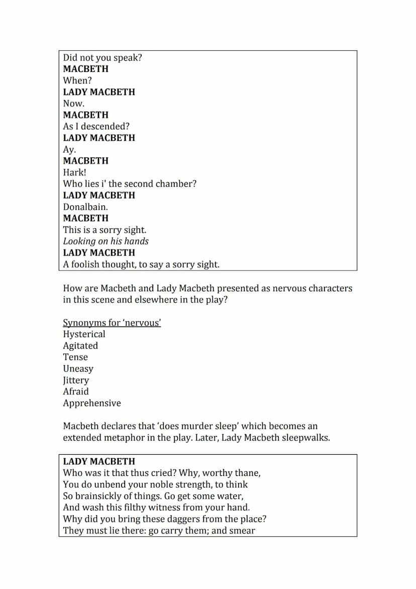 Shakespeare's
'Macbeth'
The best bits'
booklet Act 1
Act 1 Scene 1: The witches 'Fair is foul, and foul is fair' is an example
of a paradox.