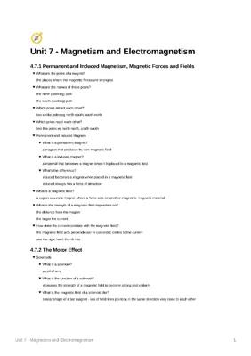 Know GCSE Magnetism Active Recall Questions  thumbnail