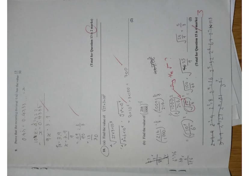 .
Pearson Edexcel
Level 1/Level 2 GCSE (9-1)
Mathematics
Paper 1 (Non-Calculator)
Instructions
.
Time: 1 hour 30 minutes
Use black ink or ba