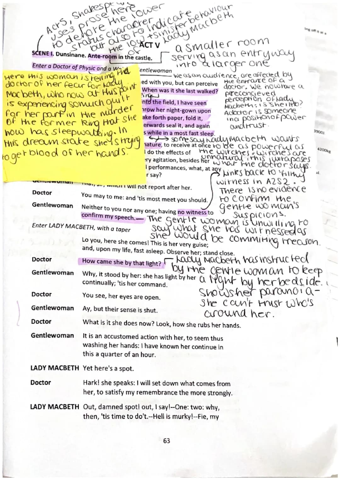 Acrs, Shakespe
uses
to demo here.
status character
UCHRICWullian
Doctor
Gentlewoman
SCENE I. Dunsinane.
Enter a Doctor of Physic and a w
Her