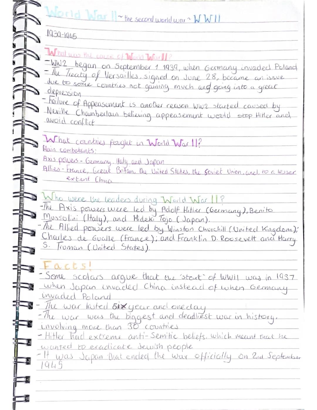 World War II Summary
