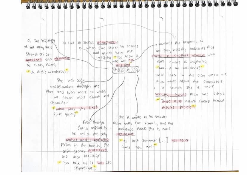 A
throughout the play, the
blunt towards
is
[
inspector
the family.
"She wasn't pretty
when I saw her today".
there Social
very
Even Knowing