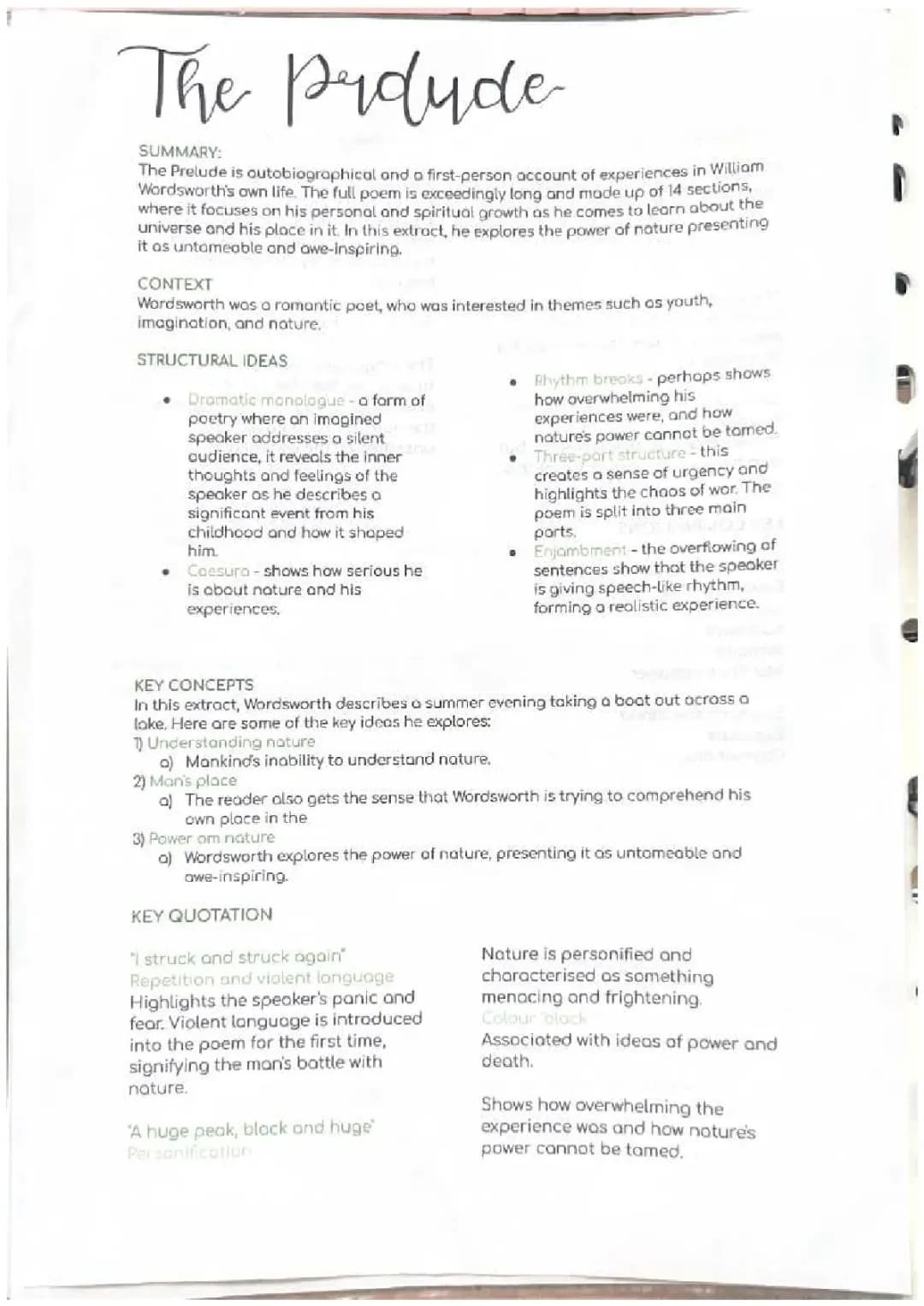 The Prelude Revision