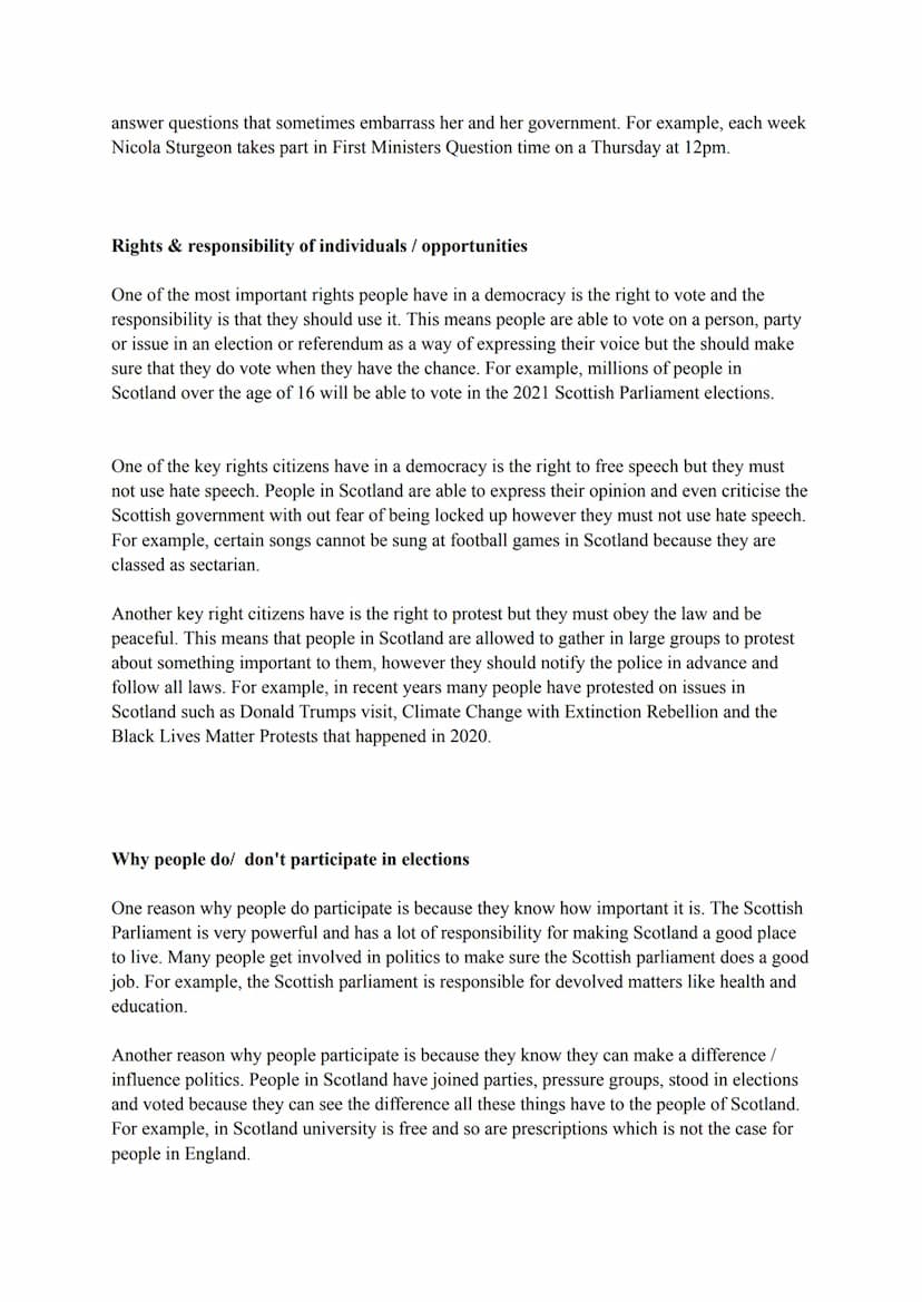 Democracy PEE Paragraphs
*Please remember Democracy is where your 8 marker is going to be*
*Representation is not coming up*
*This is not th