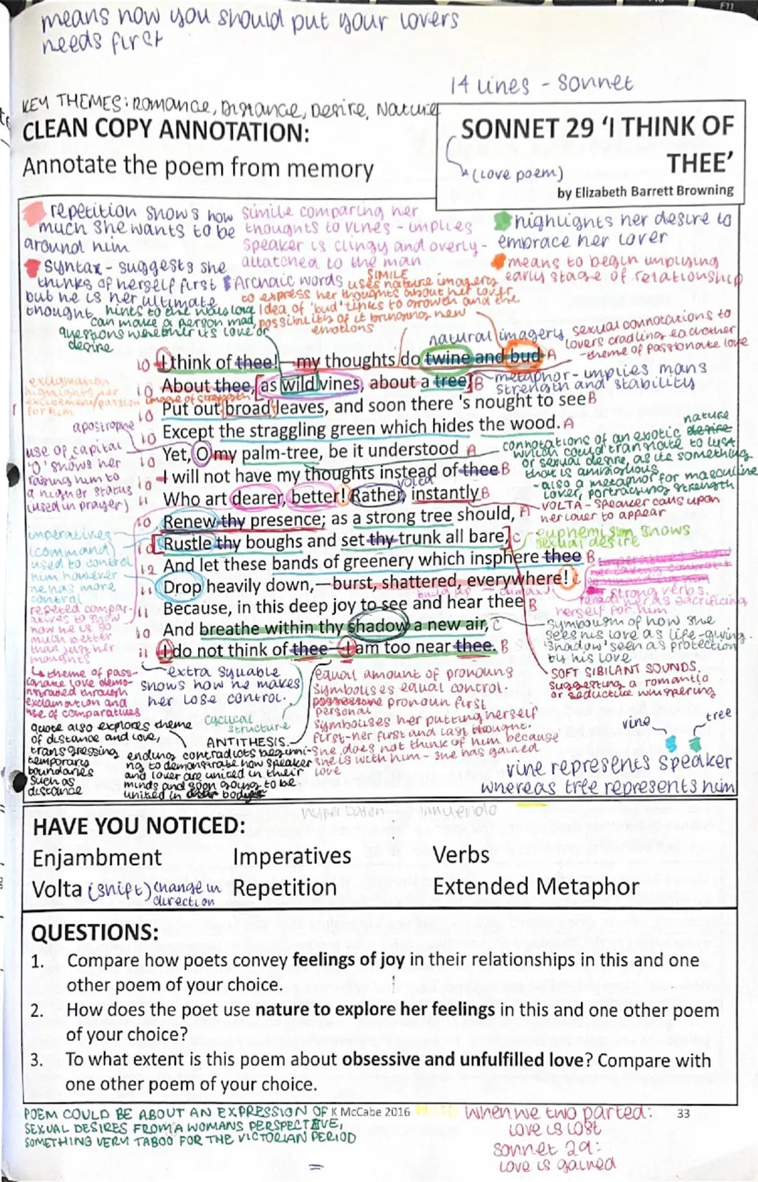 THEMES: Separation, sadness, pain, illicit love, sorrows

ary,

CLEAN COPY ANNOTATION:
Annotate the poem from memory
could implies they were
