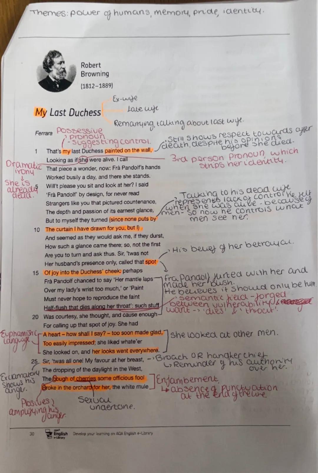 My Last Duchess, Power and Conflict English Literature Poems