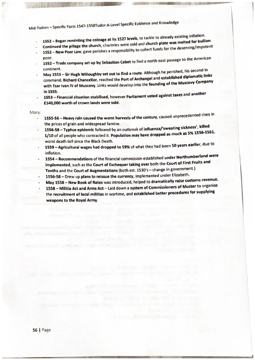 Mid-Tudors-Specific Facts 1547-1558Tudor A-Level Specific Evidence and Knowledge
47 Page
Mid Tudors:
1547-1558 Mid-Tudors-Specific Facts 154
