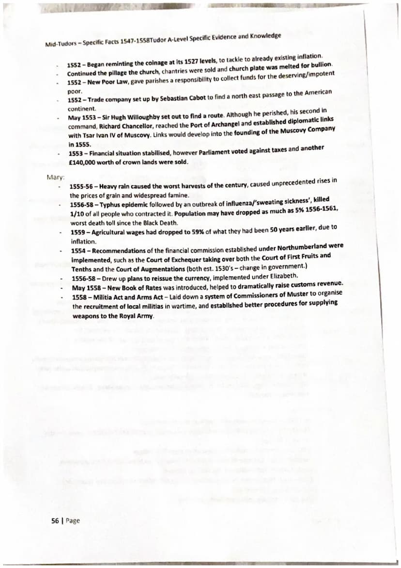 Mid-Tudors-Specific Facts 1547-1558Tudor A-Level Specific Evidence and Knowledge
47 Page
Mid Tudors:
1547-1558 Mid-Tudors-Specific Facts 154