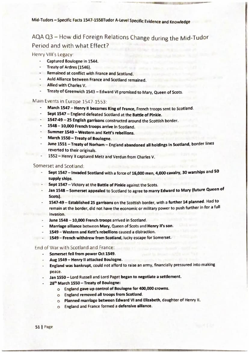 Mid-Tudors-Specific Facts 1547-1558Tudor A-Level Specific Evidence and Knowledge
47 Page
Mid Tudors:
1547-1558 Mid-Tudors-Specific Facts 154