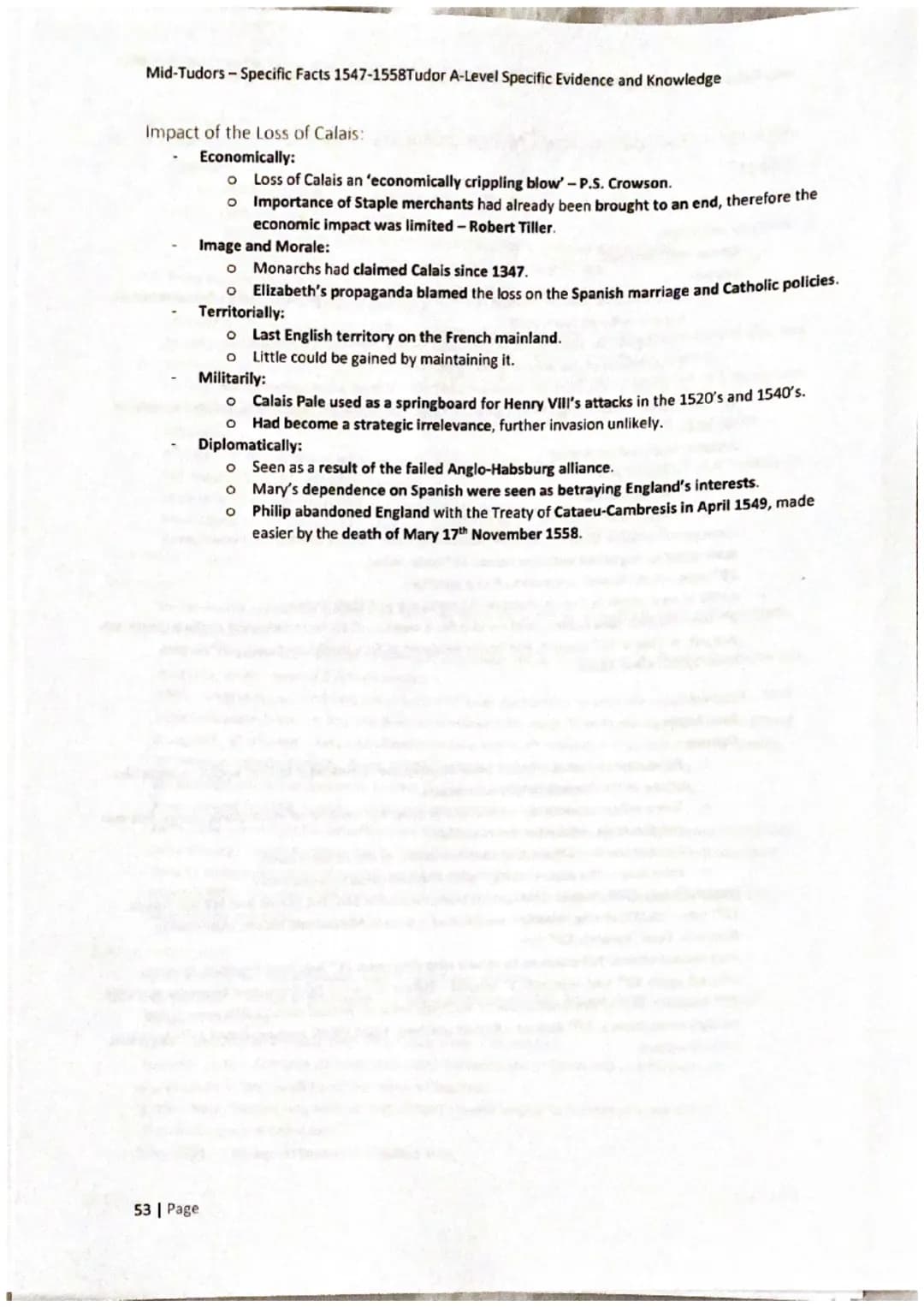 Mid-Tudors-Specific Facts 1547-1558Tudor A-Level Specific Evidence and Knowledge
47 Page
Mid Tudors:
1547-1558 Mid-Tudors-Specific Facts 154