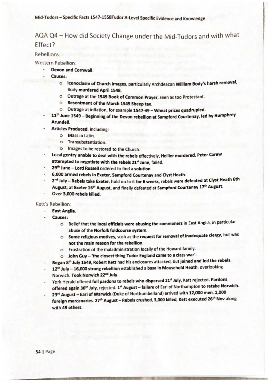Mid-Tudors-Specific Facts 1547-1558Tudor A-Level Specific Evidence and Knowledge
47 Page
Mid Tudors:
1547-1558 Mid-Tudors-Specific Facts 154