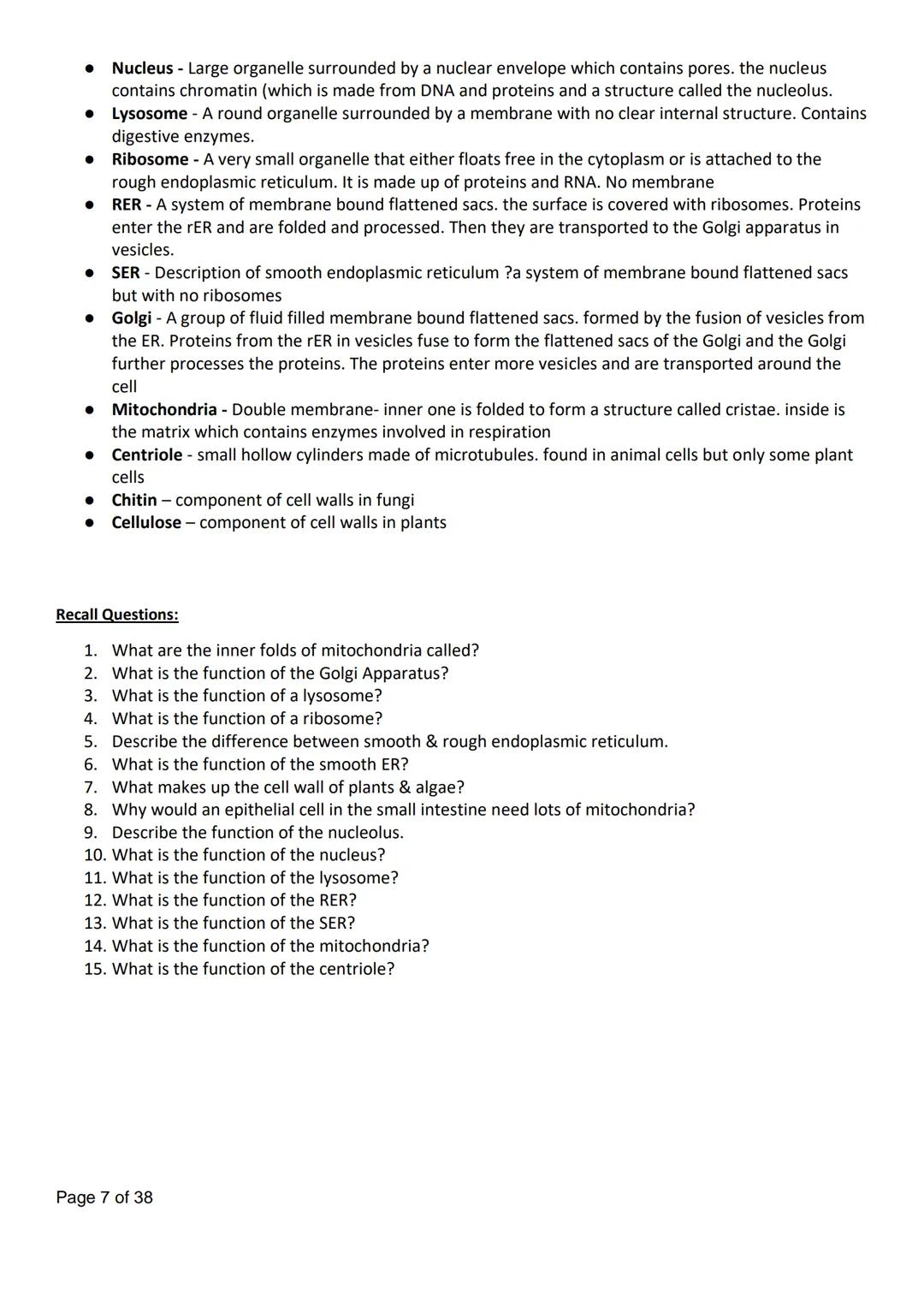Name:
AQA Biology
3.2.1 Cell Structure
Q. H
Lesson
Lesson 1 - Eukaryotic Cells
Lesson 2 - Prokaryotic Cells + Viruses
Exam Question
Homework