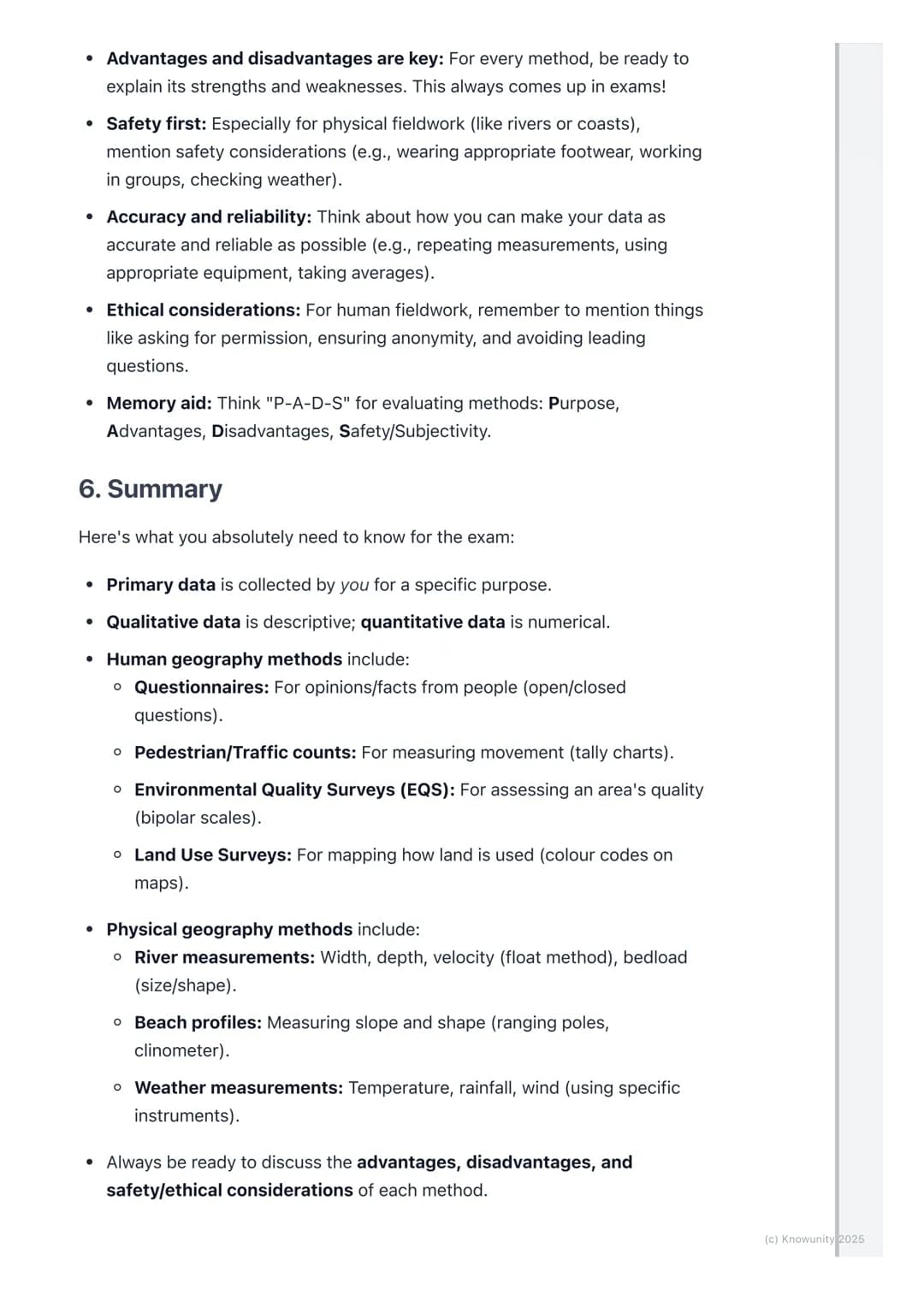 # Fieldwork Data Collection
Methods

1. Overview

This topic is all about how we collect primary data in Geography fieldwork. It's
super imp