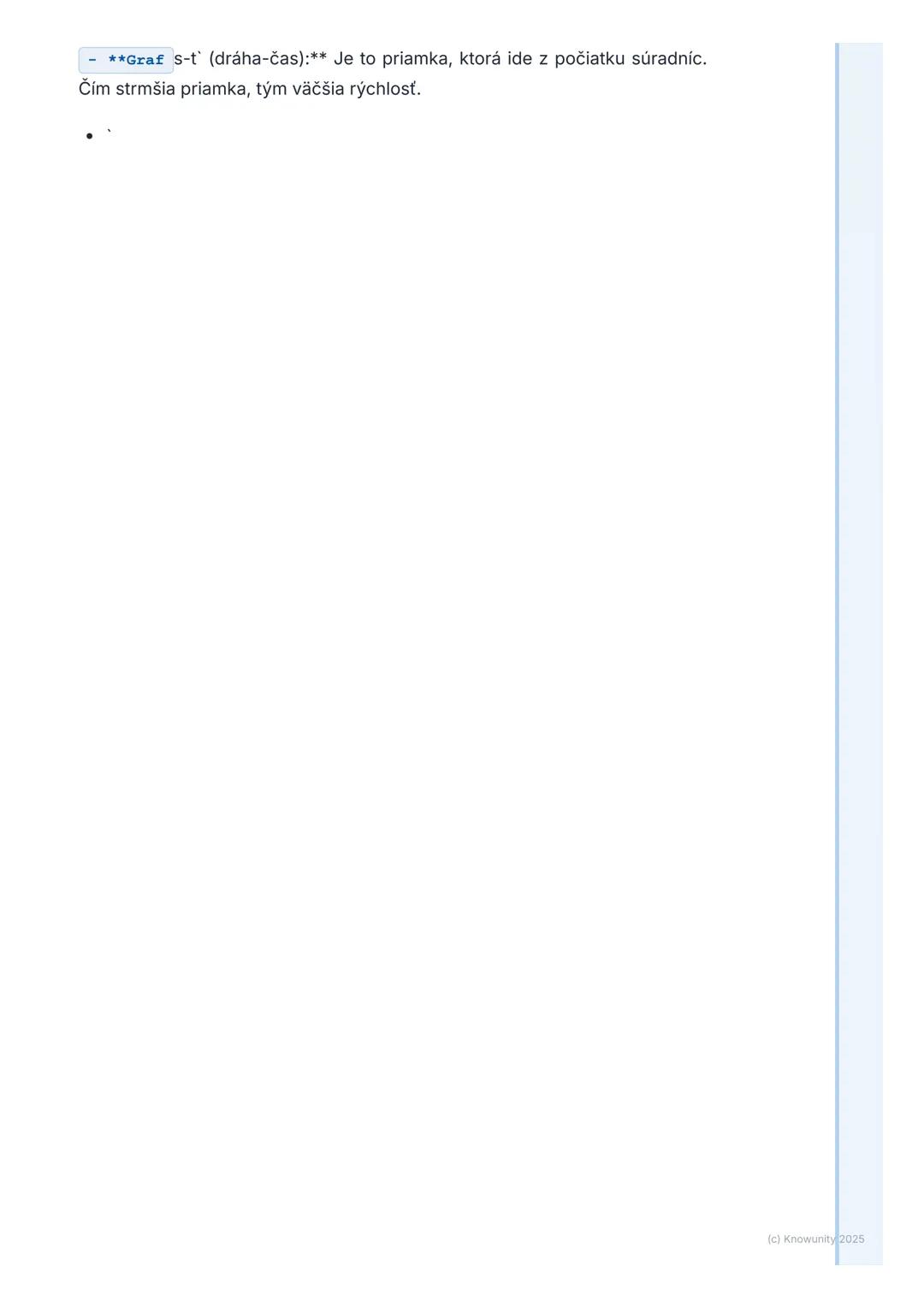 # Kinematika pohybu

## 1. Prehľad kinematiky pohybu

Kinematika pohybu je časť fyziky, ktorá sa zaoberá popisom pohybu telies.
To znamená, 