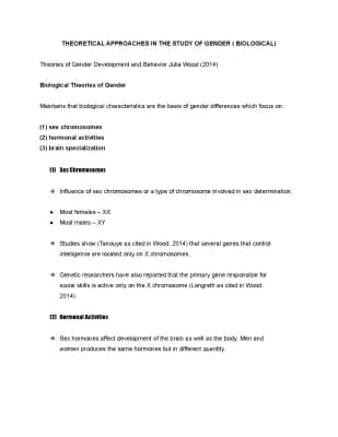 Know THEORETICAL APPROACHES IN THE STUDY OF GENDER ( BIOLOGICAL) thumbnail