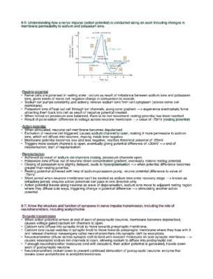 Know Topic 8- action potential notes (edexcel biology a level) thumbnail