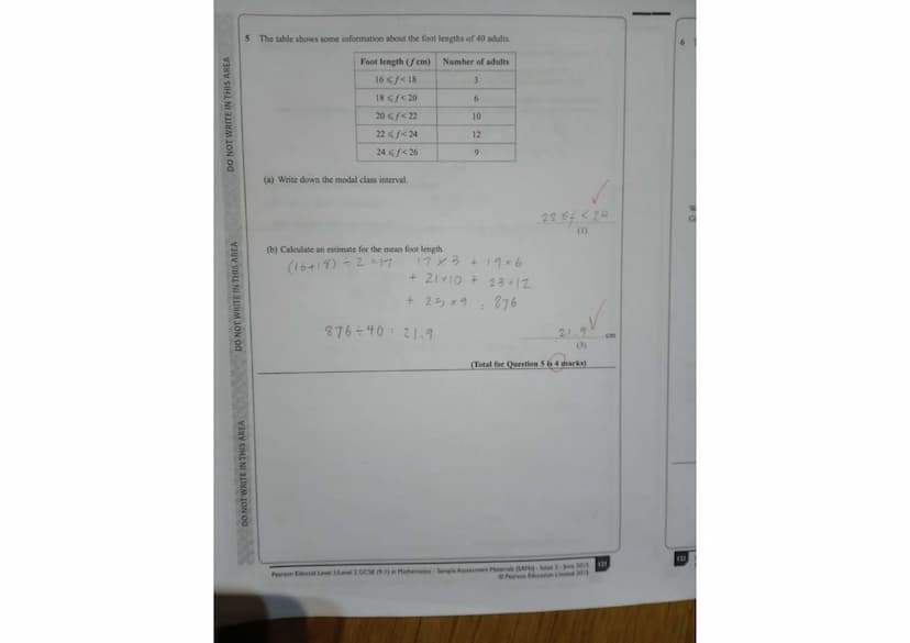 Write your name here
Surname
UNIDA
Pearson Edexcel
Level 1/Level 2 GCSE (9-1)
S48574A
Centre Number
Mathematics
Paper 2 (Calculator)
Sample 