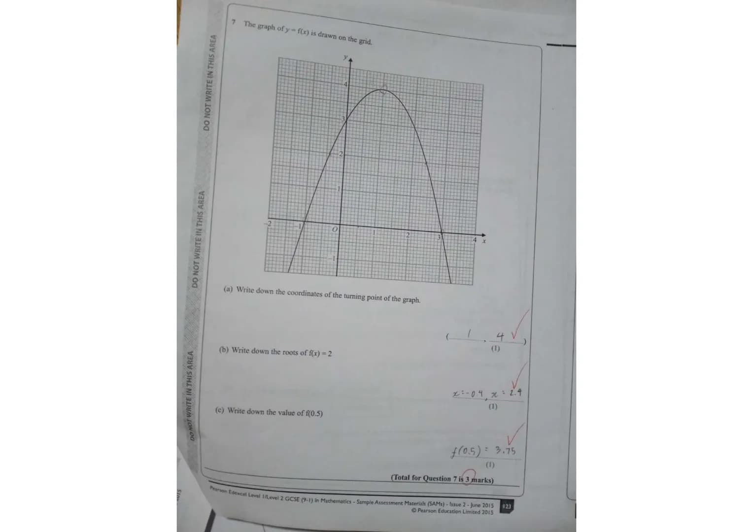 Write your name here
Surname
UNIDA
Pearson Edexcel
Level 1/Level 2 GCSE (9-1)
S48574A
Centre Number
Mathematics
Paper 2 (Calculator)
Sample 