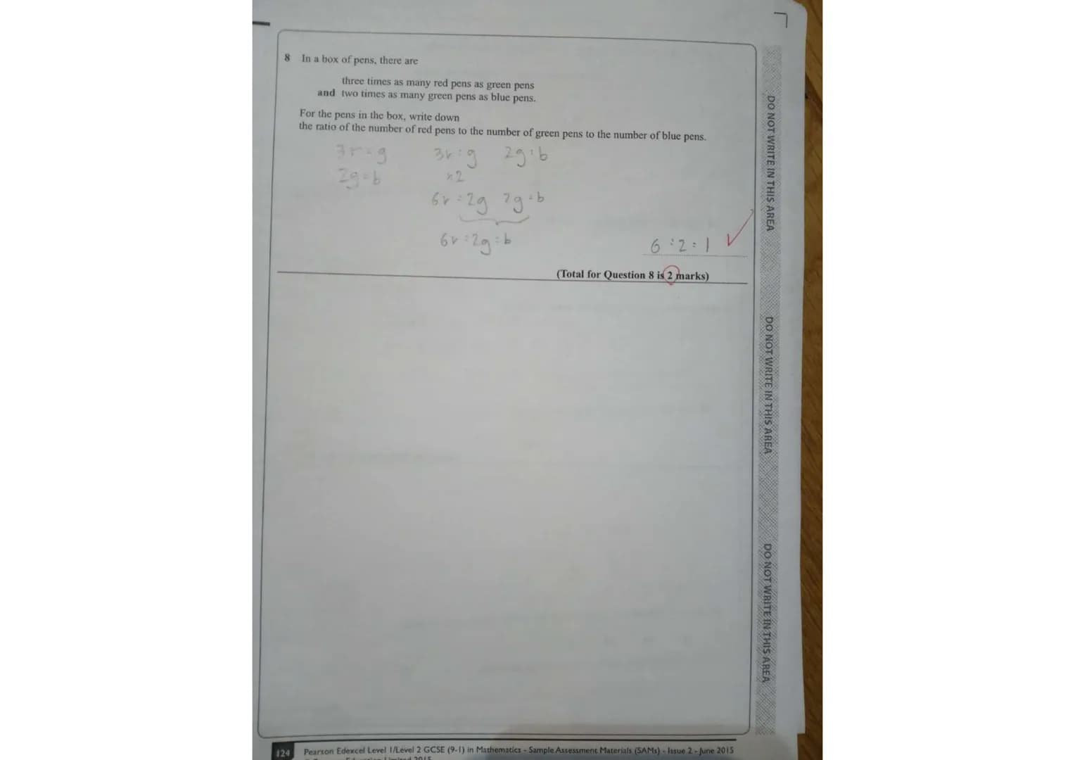 Write your name here
Surname
UNIDA
Pearson Edexcel
Level 1/Level 2 GCSE (9-1)
S48574A
Centre Number
Mathematics
Paper 2 (Calculator)
Sample 