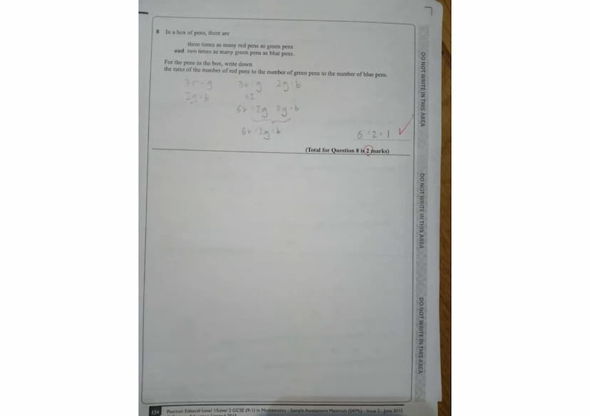 Write your name here
Surname
UNIDA
Pearson Edexcel
Level 1/Level 2 GCSE (9-1)
S48574A
Centre Number
Mathematics
Paper 2 (Calculator)
Sample 