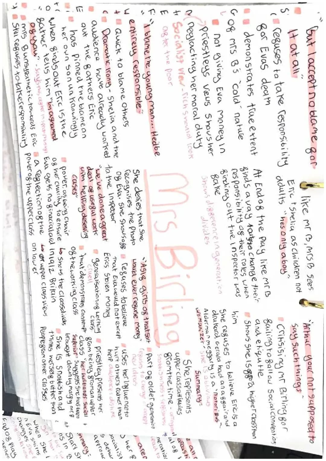 Exploring Mrs. Birling and Generational Conflicts in An Inspector Calls