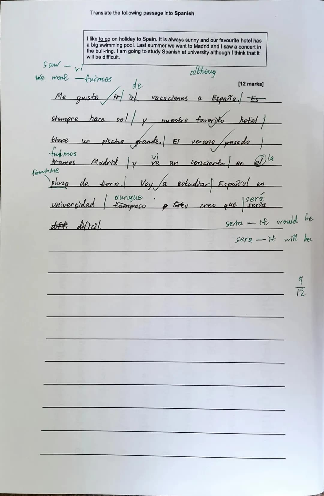 Examen de Español
Escribir
ERES UN CRACK
Y LO SABES
memegenerator.es
¡Vamos!
1 4
fore
euch
Pa pr
ayudaste
gusturia
I would like
F
Reasons Wr