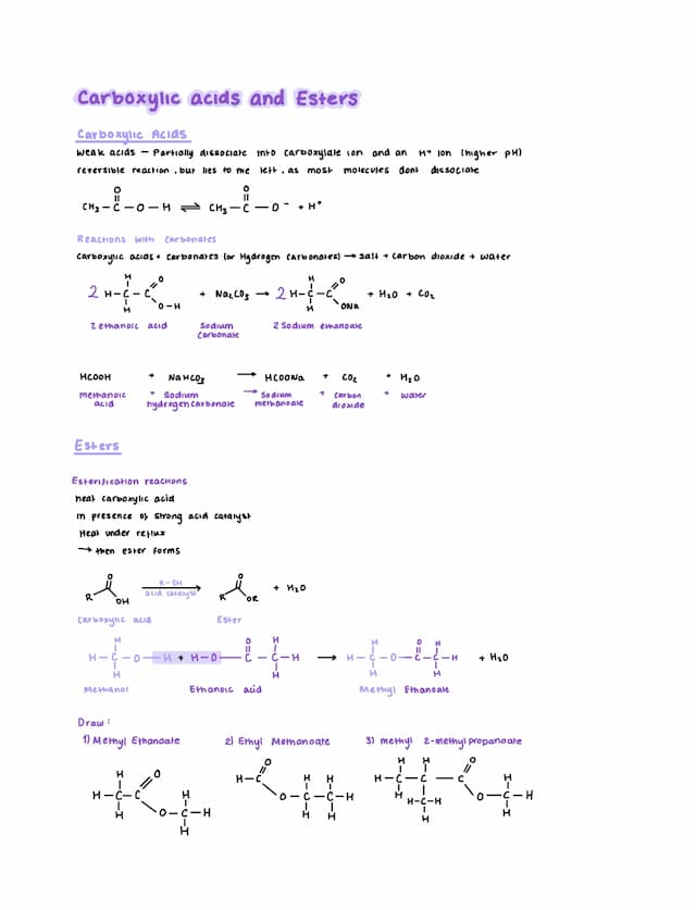 Know CARBOXYLIC acids and esters thumbnail