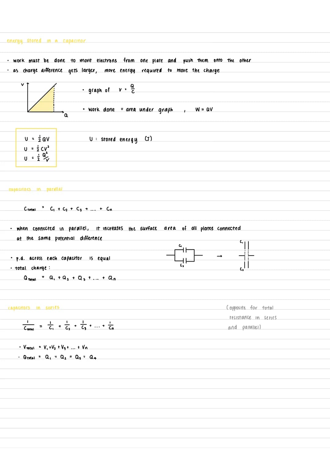 CAPACITANCE
capacitors
LE
d: separation distance (m)
A overlap area (m²)
• the amount of charge a a capacitor can store is related to its su