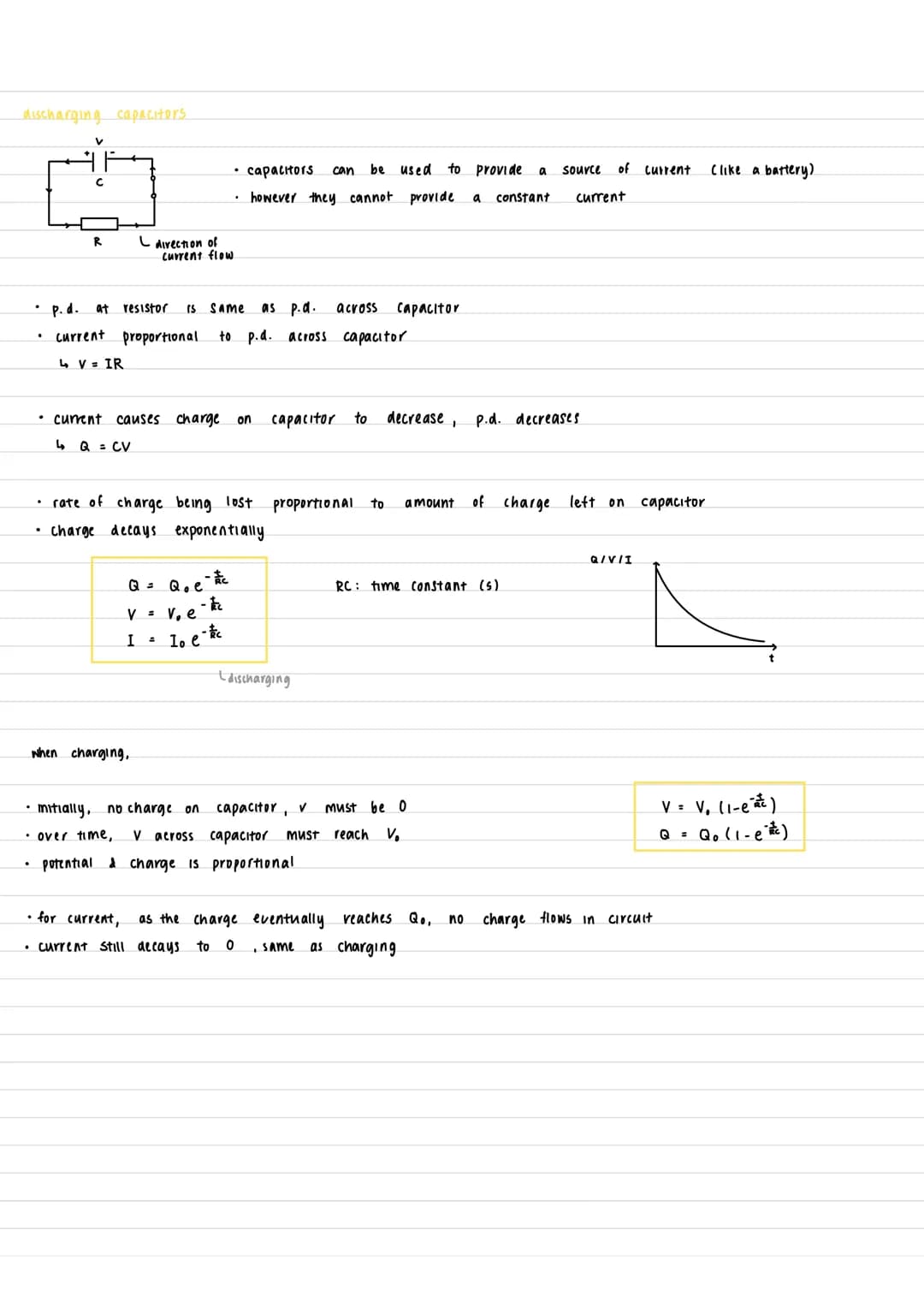 CAPACITANCE
capacitors
LE
d: separation distance (m)
A overlap area (m²)
• the amount of charge a a capacitor can store is related to its su