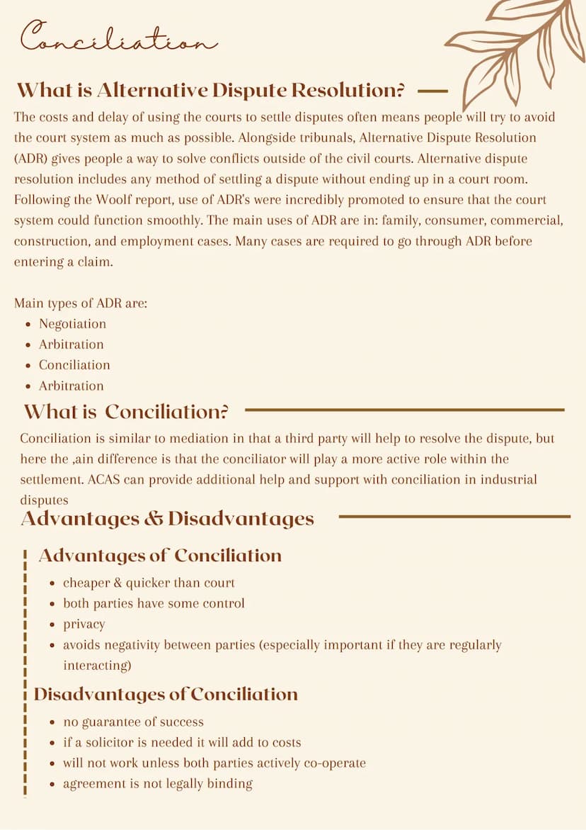 Alternative
Dispute
Resolation Negotiation
What is Alternative Dispute Resolution?
The costs and delay of using the courts to settle dispute