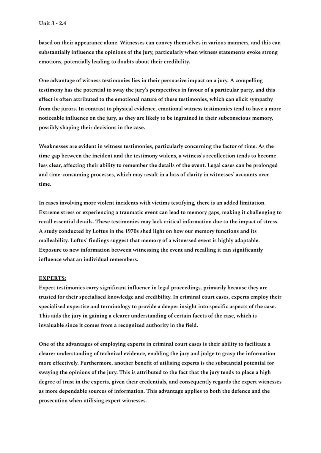 Unit 3 2.4
EVIDENCE:
Evidence plays a pivotal role in shaping the outcome of a case, as exemplified by the solemn
commitment of jurors and t