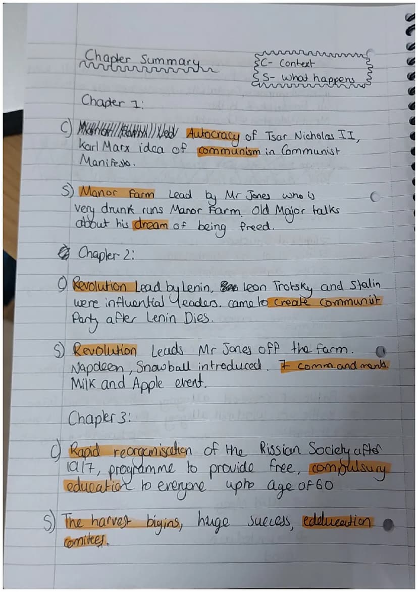 English Literature Paper tr
Animal Farm
Context: Why was animal Farm Written?
→George Orwell Wrote animal farm as an allegory
for the events